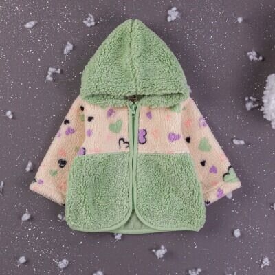 Wholesale Baby Girls Welsoft Cardigan With Hoodie 6-24M BabyZ 1097-5769 - 1