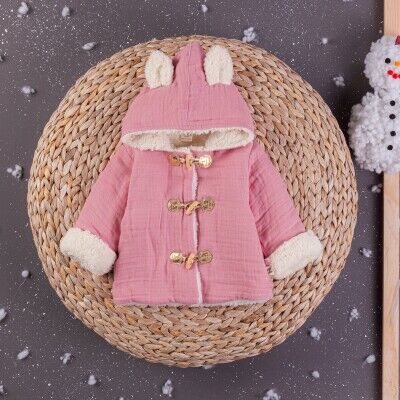 Wholesale Baby Girls Welsoft Coat With Hoodie 6-24M BabyZ 1097-5764 - 1