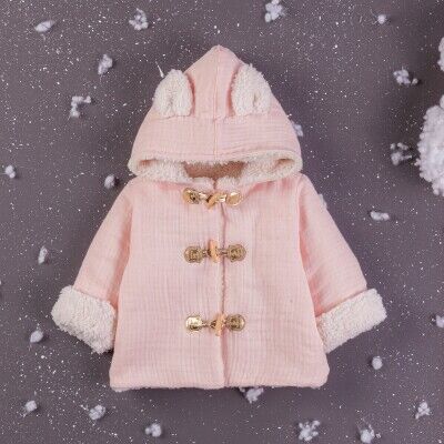 Wholesale Baby Girls Welsoft Coat With Hoodie 6-24M BabyZ 1097-5764 Пудра