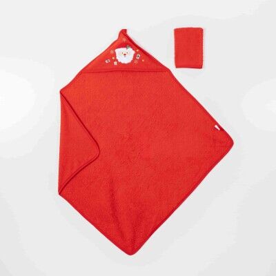 Wholesale Baby Unisex 2-Piece Set with Scrub Mitt and Towel 80*80 Ramel Kids 1072-510 Красный