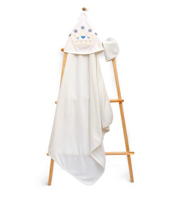 Wholesale Baby Unisex 2-Piece Set with Scrub Mitt and Towel 85x85 Babyline 2015-9-539 Синий