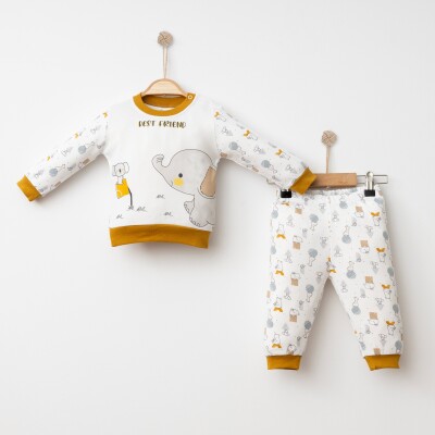 Wholesale Baby Unisex 2-Pieces Body and Pants 6-18M Gümüş Baby 2043-002030 - Gümüş Baby