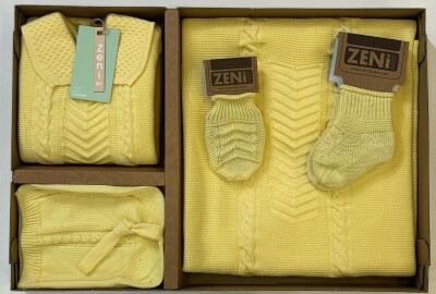 Wholesale Baby Unisex 5-Pieces Newborn Set 0-12M Zeni 2049-3025 Жёлтый 