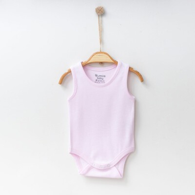 Wholesale Baby Unisex Body Suit 0-18M Gümüş Baby 2043-0051 Розовый 