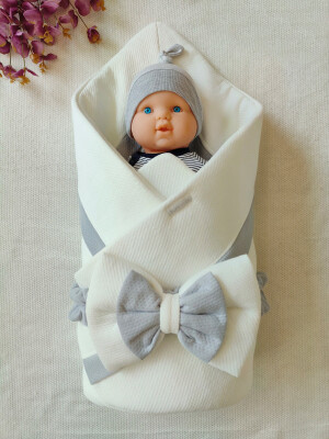 Wholesale Baby Unisex Swaddle 0-24M Tomuycuk 1074-45478 Серый 