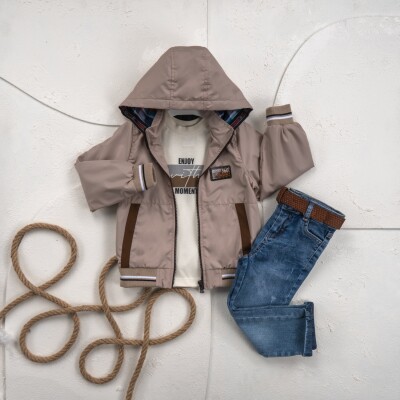 Wholesale Boy 3 Pieces Coat Trousers Set Suit 1-4Y Cool Exclusive 2036-25123 - 1
