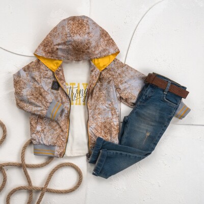 Wholesale Boy 3 Pieces Coat Trousers Set Suit 1-4Y Cool Exclusive 2036-25133 - 1