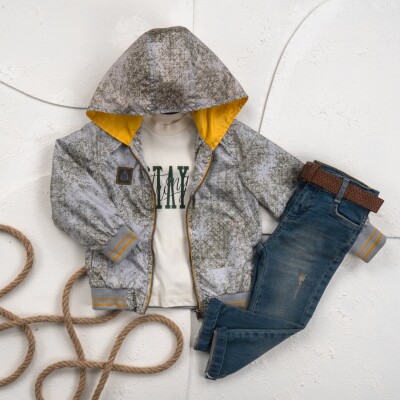 Wholesale Boy 3 Pieces Coat Trousers Set Suit 1-4Y Cool Exclusive 2036-25133 - 2