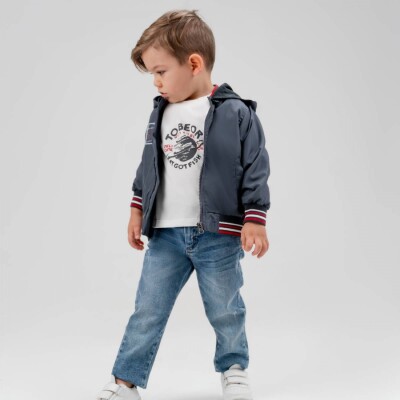 Wholesale Boy 3 Pieces Coat Trousers Setr Suit 5-8Y Cool Exclusive 2036-25098 - 2