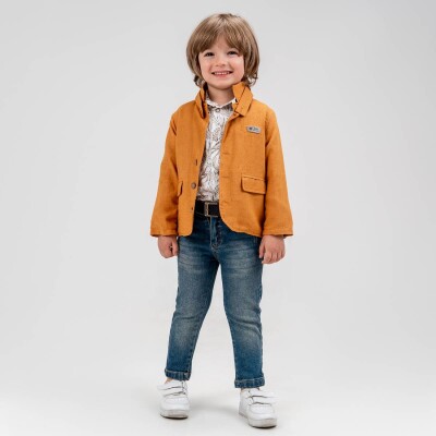 Wholesale Boy 3 Pieces Jacket Shirt Torusers Set Suit 5-8Y Cool Exclusive 2036-22701 - Cool Exclusive