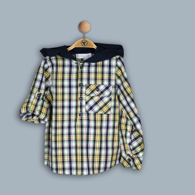Wholesale Boy Patterned Shirt 2-5Y Timo 1018-TE4DÜ012243462 - 2