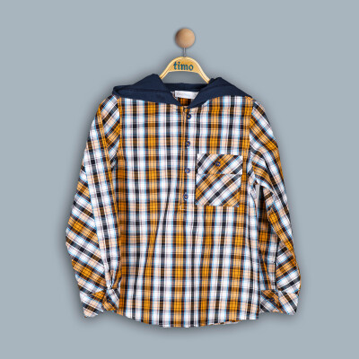 Wholesale Boy Patterned Shirt 2-5Y Timo 1018-TE4DÜ012243462 - Timo