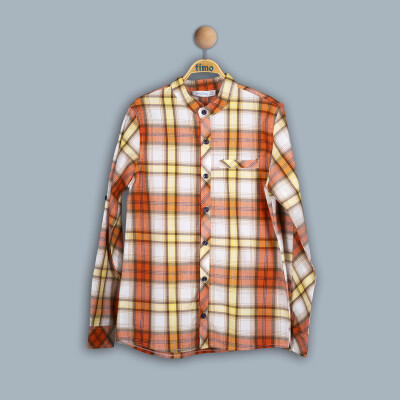 Wholesale Boy Patterned Shirt 6-9Y Timo 1018-TE4DÜ202243753 - Timo