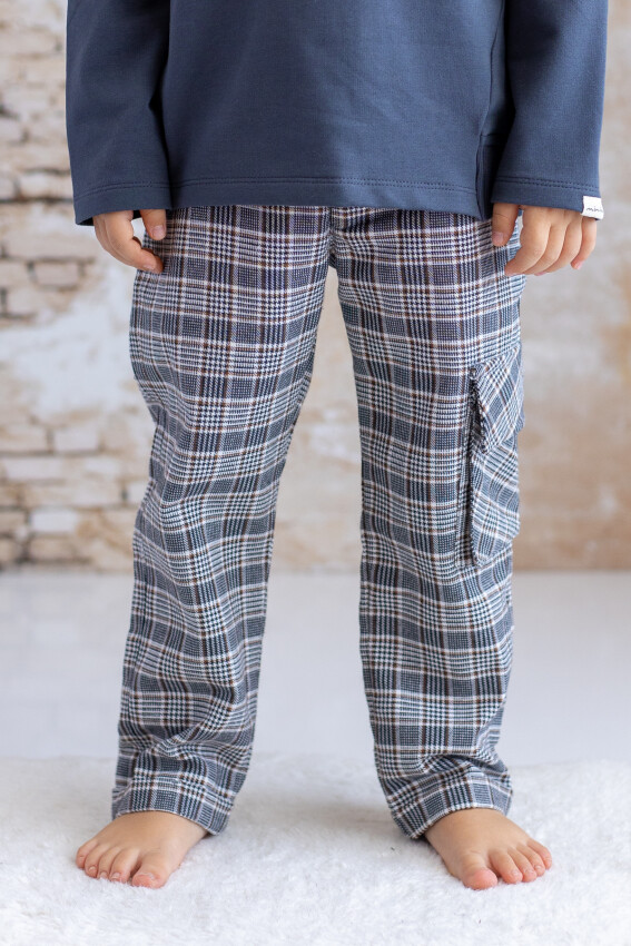 Wholesale Boy Plaid Trousers 5-8Y Zeyland 1070-252M3KOP01 - 1