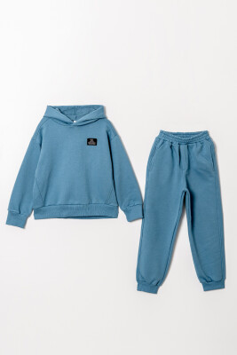 Wholesale Boy's 2-Piece Hooded Tracksuit Set 10-13Y Tuffy 1099-0954 Индиговый 