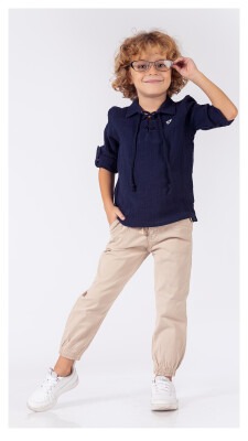 Wholesale Boys 2-Piece Shirt and Pants Set 1-4Y Lemon 1015-9644 - 1