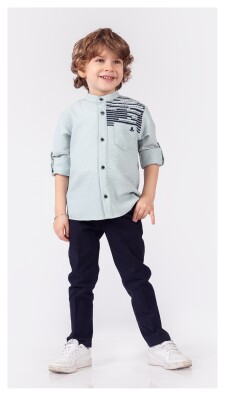 Wholesale Boys 2-Piece Shirt and Pants Set 1-4Y Lemon 1015-9850 - 5