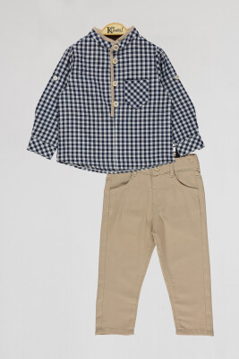 Wholesale Boys 2-Piece Shirt and Pants Set 2-5Y Kumru Bebe 1075-4031 Чёрный 