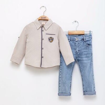 Wholesale Boys 2-Piece Shirt and Pants Set 2-5Y Sani 1068-2306 - 3