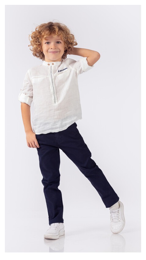 Wholesale Boys 2-Piece Shirt and Pants Set 5-8Y Lemon 1015-9631 - 1