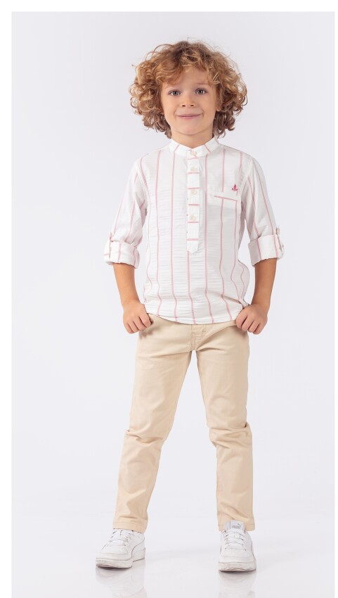 Wholesale Boys 2-Piece Shirt and Pants Set 5-8Y Lemon 1015-9729 - 1