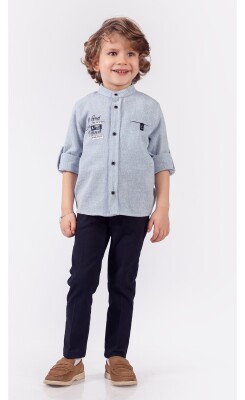 Wholesale Boys 2-Piece Shirt and Pants Set 5-8Y Lemon 1015-9845 - Lemon (1)