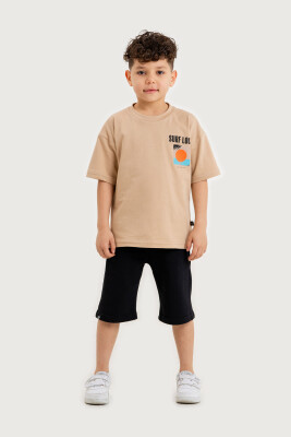 Wholesale Boys 2-Piece T-Shirt and Shorts Set 10-13Y Gold Class 1010-4603 - 2