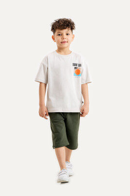 Wholesale Boys 2-Piece T-Shirt and Shorts Set 10-13Y Gold Class 1010-4603 - 3