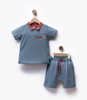 Wholesale Boys' 2-Piece T-shirt and Shorts Set 2-5Y Flexi Baby 2063-216385 - Flexi Baby