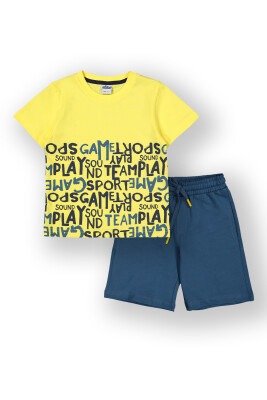 Wholesale Boys 2-Piece T-Shirt and Shorts Set 3-6Y Elnino 1025-22110 Жёлтый 