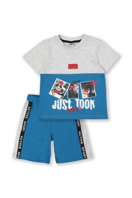 Wholesale Boys 2-Piece T-Shirt and Shorts Set 3-6Y Elnino 1025-22112 Лазурный 