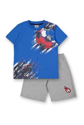 Wholesale Boys 2-Piece T-Shirt And Shorts Set 3-6Y Elnino 1025-22119 Светло-серовато- синий