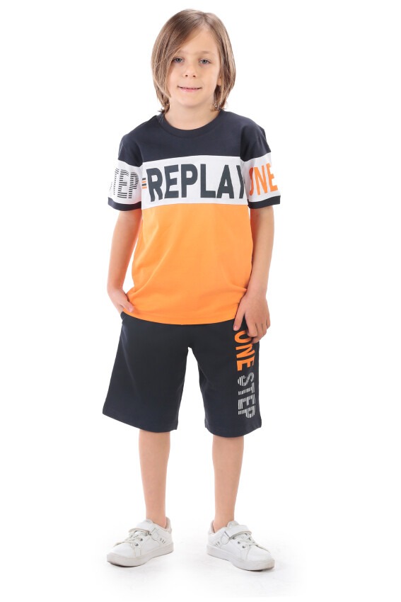 Wholesale Boys 2-Piece T-shirt and Shorts Set 8-14Y Elnino 1025-22159 - 4