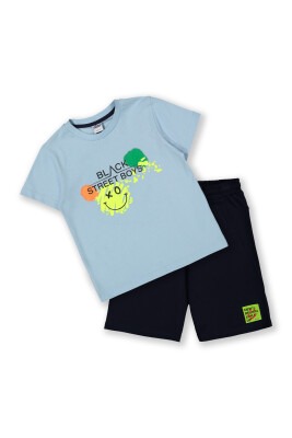 Wholesale Boys 2-Piece T-shirt and Shorts set 8-14Y Elnino 1025-22167 Светло-голубой 