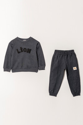 Wholesale Boy's 2-Piece Tracksuit Set 2-5Y Tuffy 1099-0877 Антрацитовый