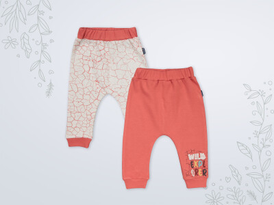 Wholesale Boys' 2-piece Trousers Set 3-18M Miniworld 1003-18520 Coral Dark