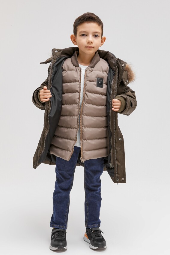 Wholesale Boys' 2-Piece Vest Coat Set 6-14Y Benitto Kids 2007-51291 - 2