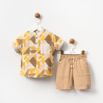 Wholesale Boys 2-Pieces Shirt and Short Set 2-5Y Cumino 1014-CMN3478 - 1