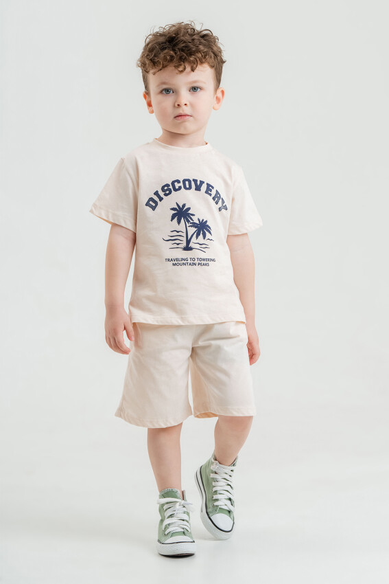 Wholesale Boys 2-Pieces T-shirt and Short Set 2-5Y Piop 2055-PE24-0132 - 2