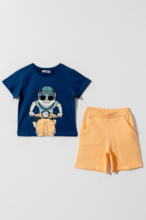 Wholesale Boys 2-Pieces T-shirt and Short Set 2-5Y Piop 2055-PE24-0136 - 4