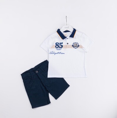 Wholesale Boys 2-Pieces T-shirt and Short Set 2-5Y Sani 1068-2336 - 1