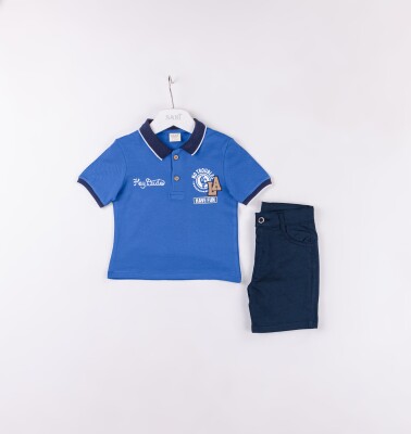 Wholesale Boys 2-Pieces T-shirt and Short Set 2-5Y Sani 1068-2362 - Sani