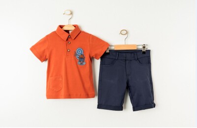 Wholesale Boys 2-Pieces T-shirt and Shorts Set 1-4Y Cool Exclusive 2036-23410 Оранжевый 
