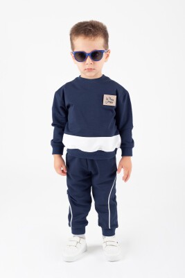 Wholesale Boys' 2pcs Tracksuit Set 1-5Y Pafim 2041-K24-9014 Темно-синий