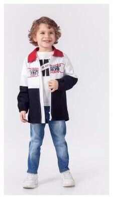 Wholesale Boys 3-Piece Coat Denim Pants and T-Shirt Set 1-4Y Lemon 1015-9916 - Lemon