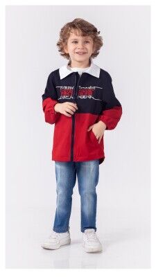 Wholesale Boys 3-Piece Coat Set with Pants and Sweat 5-8Y Lemon 1015-9917 Темно-синий