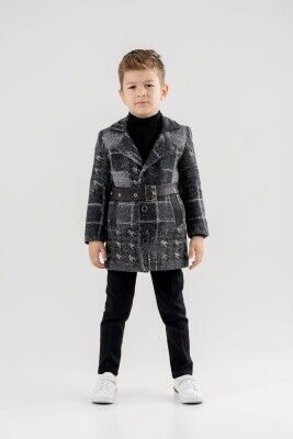 Wholesale Boys 3-Piece Coat Sweater and Pants 8-12Y Lemon 1015-9965 - Lemon