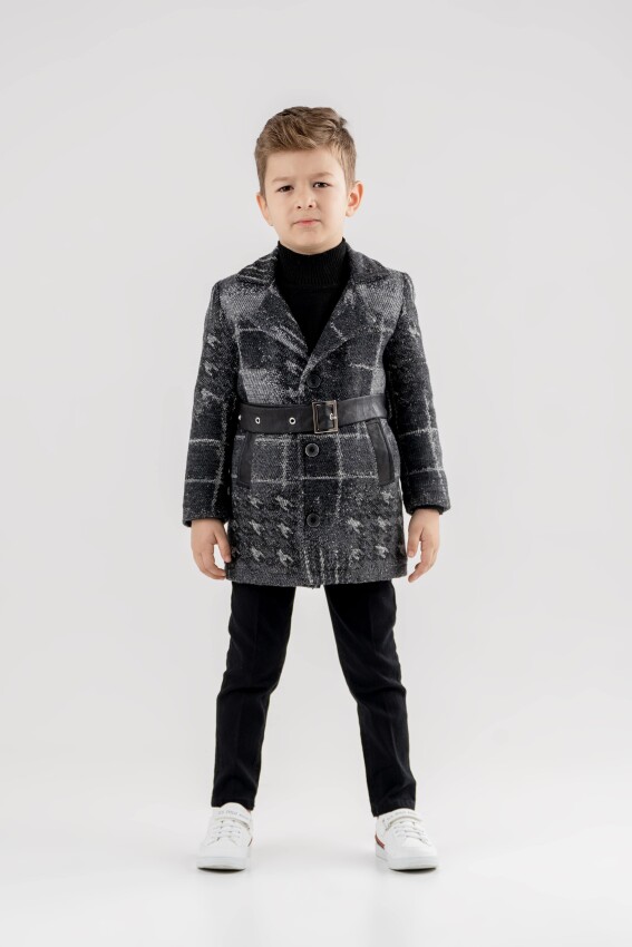 Wholesale Boys 3-Piece Coat Sweater and Pants 8-12Y Lemon 1015-9965 - 1