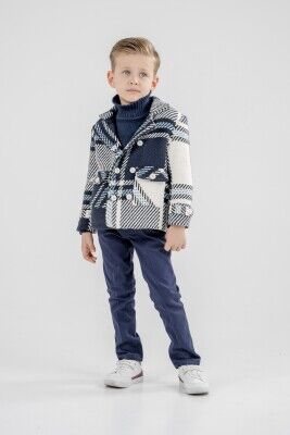 Wholesale Boys 3-Piece Coat Sweater and Pants Set 3-7Y Lemon 1015-9947 - 1