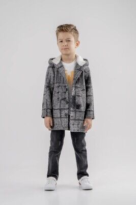 Wholesale Boys 3-Piece Coat T-Shirt and Denim Pants Set 8-12Y Lemon 1015-9971 - Lemon